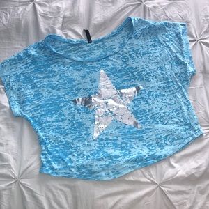 Light Blue Star Top